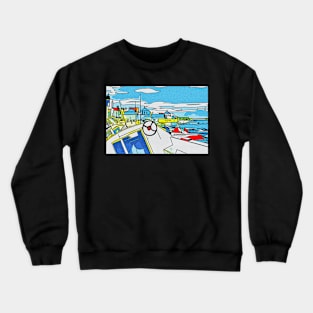 boat on the beach Crewneck Sweatshirt